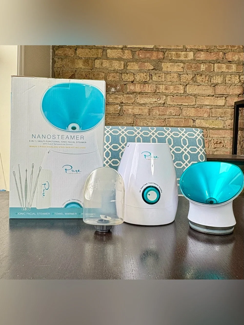 Nanosteamer Facial Steamer in Aqua
